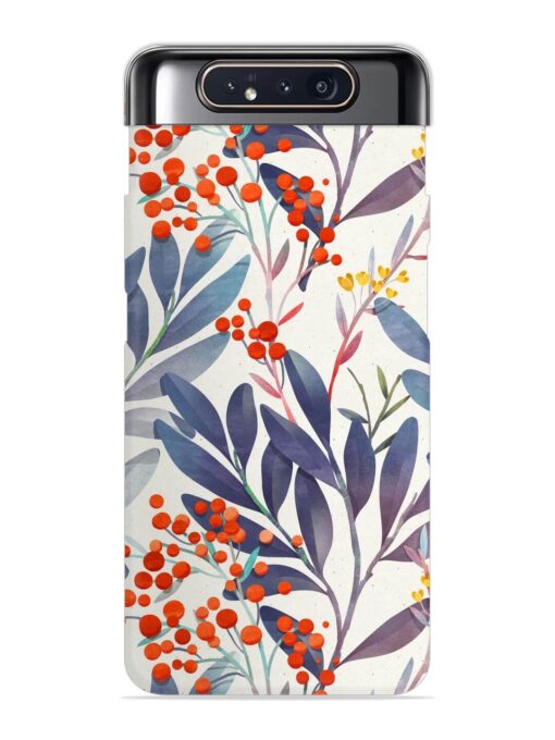 Seamless Floral Pattern Snap Case for Samsung Galaxy A80