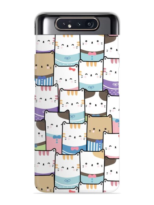 Cute Adorable Cat Snap Case for Samsung Galaxy A80