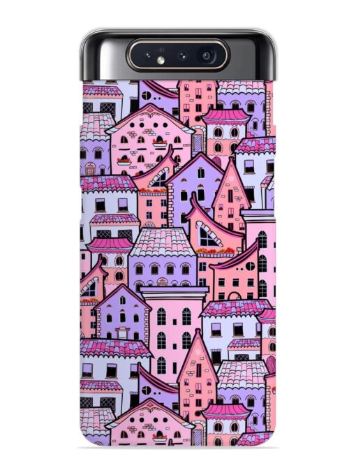 Seamless Pattern Houses Snap Case for Samsung Galaxy A80 Zapvi