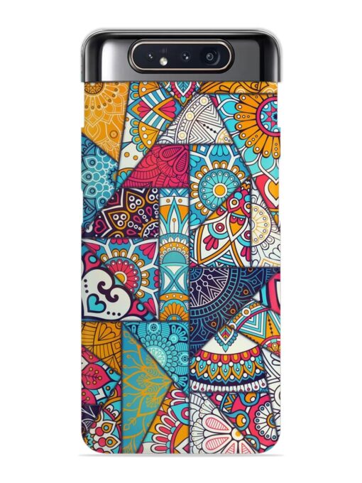 Patchwork Pattern Vintage Snap Case for Samsung Galaxy A80