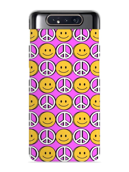 Smiley Face Peace Snap Case for Samsung Galaxy A80