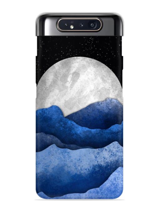 Full Moon Mountain Vector Snap Case for Samsung Galaxy A80 Zapvi