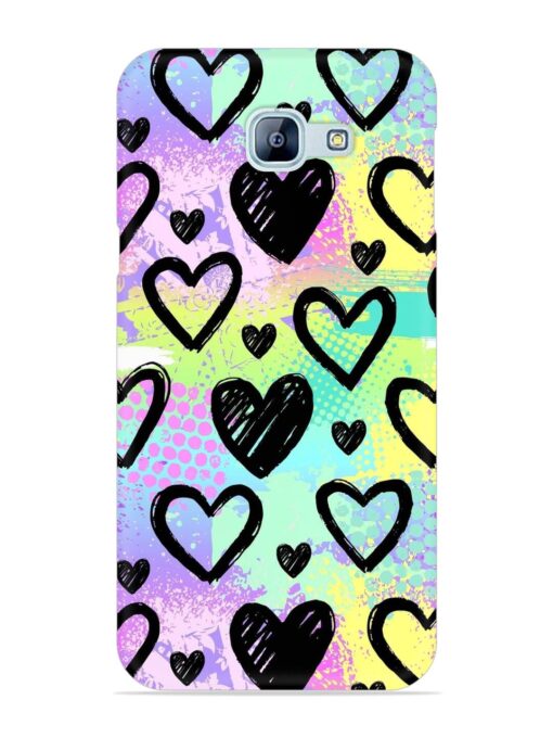 Bright Pattern Hearts Snap Case for Samsung Galaxy A8 (2016)