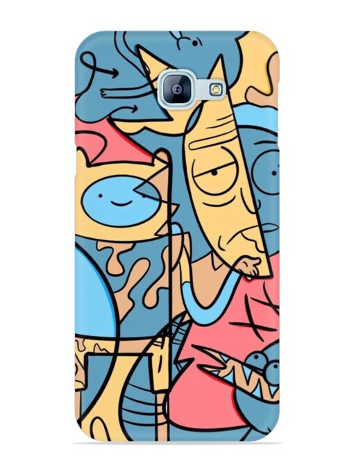 Silly Face Doodle Snap Case for Samsung Galaxy A8 (2016)