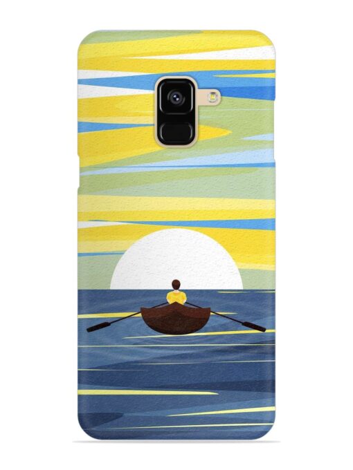 Rowing Person Ferry Paddle Snap Case for Samsung Galaxy A8 (2018)