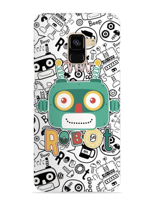 Robot Modern Seamless Pattern Snap Case for Samsung Galaxy A8 (2018)