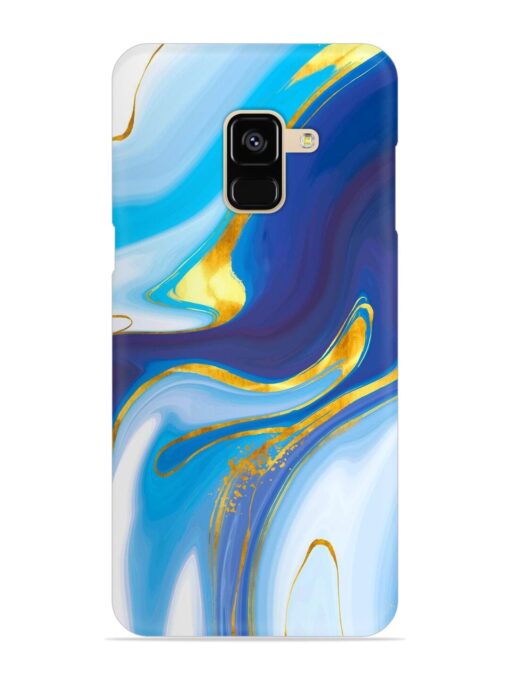 Watercolor Background With Golden Foil Snap Case for Samsung Galaxy A8 (2018) Zapvi