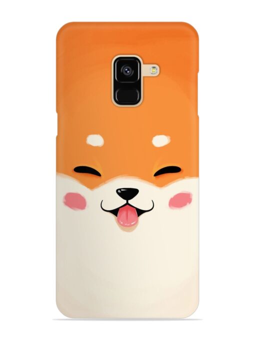 Cute Dog Face Vector Snap Case for Samsung Galaxy A8 (2018)