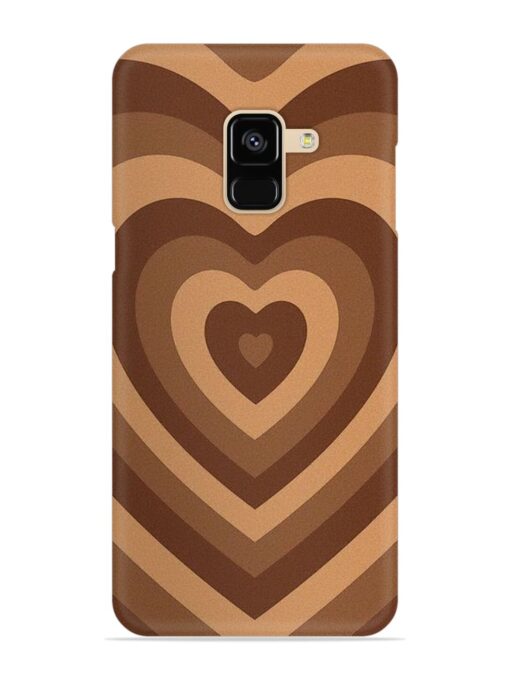 Brown Heart Snap Case for Samsung Galaxy A8 (2018) Zapvi