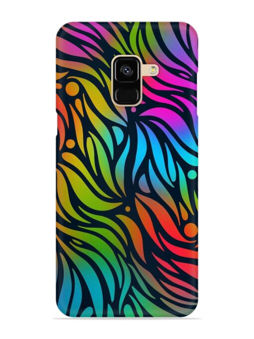 Abstract Leaf Design Snap Case for Samsung Galaxy A8 (2018) Zapvi