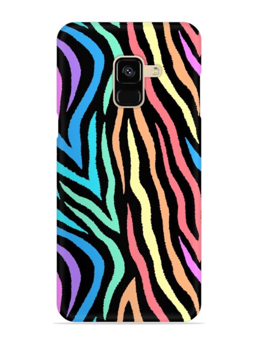 Colorful Abstract Zebra Snap Case for Samsung Galaxy A8 (2018) Zapvi