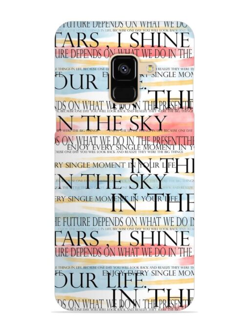 Seamless Slogans Pattern Snap Case for Samsung Galaxy A8 (2018)