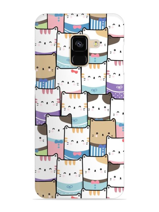 Cute Adorable Cat Snap Case for Samsung Galaxy A8 (2018)