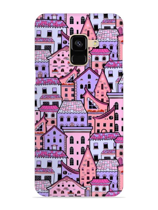 Seamless Pattern Houses Snap Case for Samsung Galaxy A8 (2018)