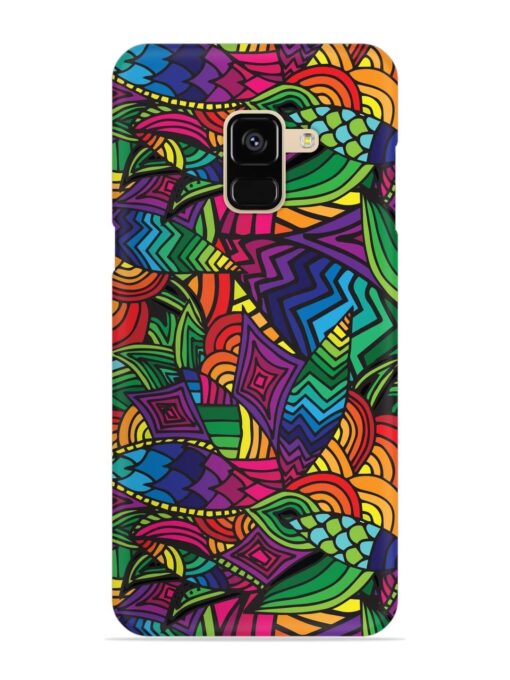 Abstract Multicolor Seamless Snap Case for Samsung Galaxy A8 (2018) Zapvi