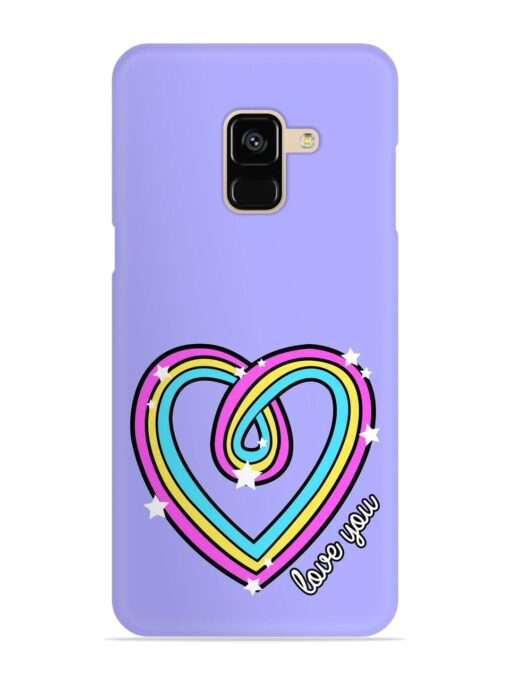 Colorful Rainbow Heart Snap Case for Samsung Galaxy A8 (2018)