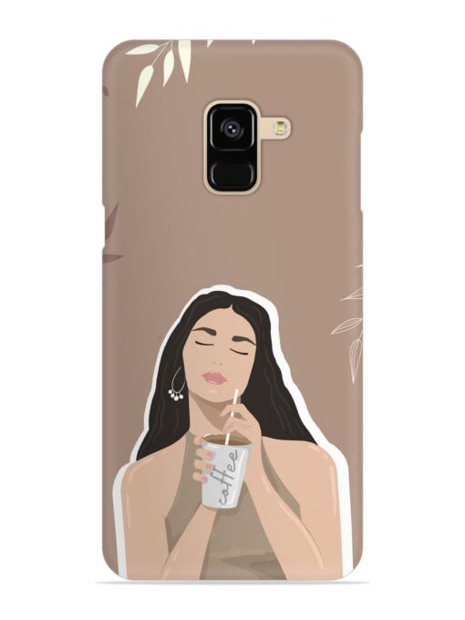 Girl With Coffee Snap Case for Samsung Galaxy A8 (2018) Zapvi