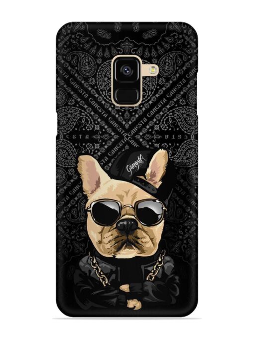 Gangsta Cool Sunglasses Dog Snap Case for Samsung Galaxy A8 (2018)