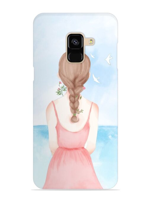 Watercolor Girl Vector Snap Case for Samsung Galaxy A8 (2018)