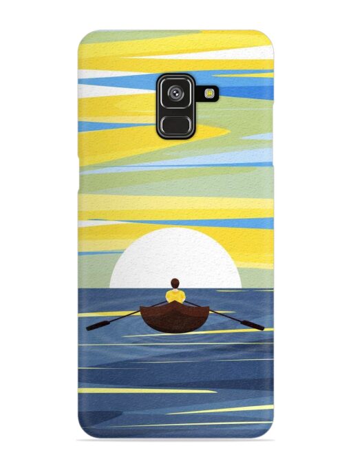 Rowing Person Ferry Paddle Snap Case for Samsung Galaxy A8 Plus Zapvi