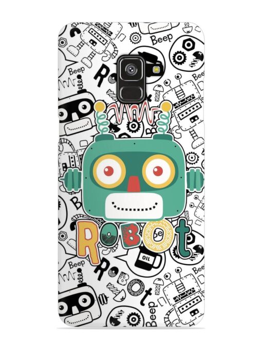 Robot Modern Seamless Pattern Snap Case for Samsung Galaxy A8 Plus