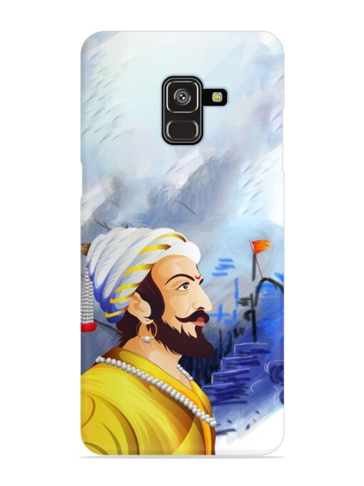 Shivaji Maharaj Color Paint Art Snap Case for Samsung Galaxy A8 Plus