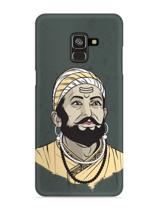 Shivaji Maharaj Vector Art Snap Case for Samsung Galaxy A8 Plus Zapvi