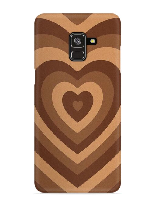 Brown Heart Snap Case for Samsung Galaxy A8 Plus