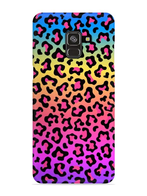 Neon Rainbow Colored Snap Case for Samsung Galaxy A8 Plus