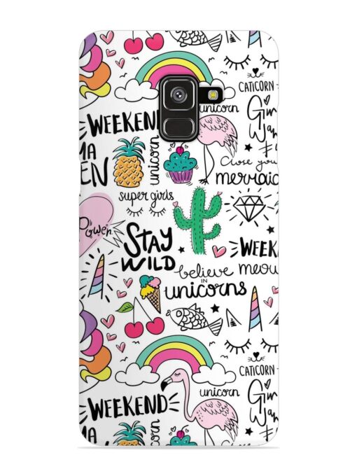 Unicorn Ice Cream Snap Case for Samsung Galaxy A8 Plus