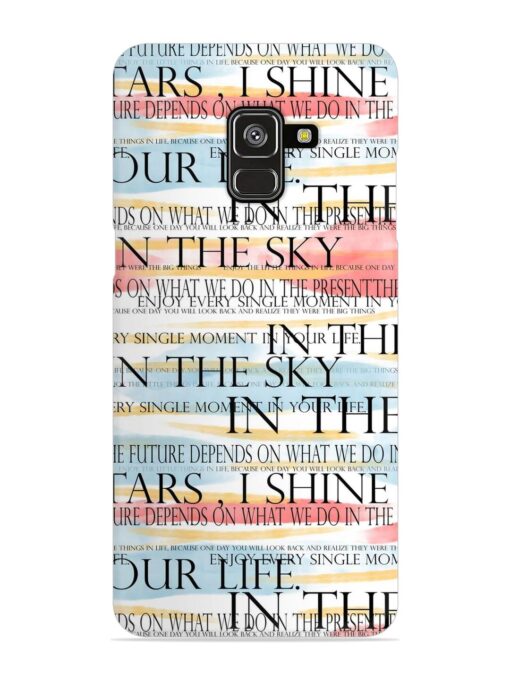 Seamless Slogans Pattern Snap Case for Samsung Galaxy A8 Plus