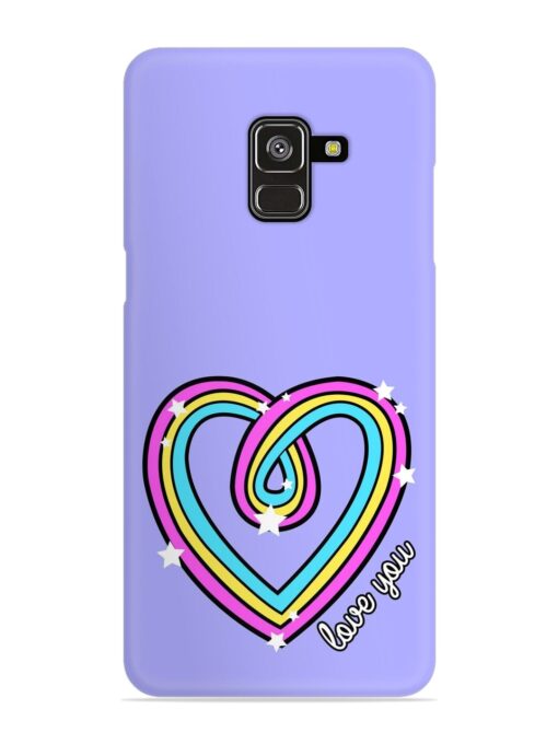 Colorful Rainbow Heart Snap Case for Samsung Galaxy A8 Plus