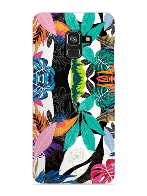 Floral Pattern Bright Snap Case for Samsung Galaxy A8 Plus