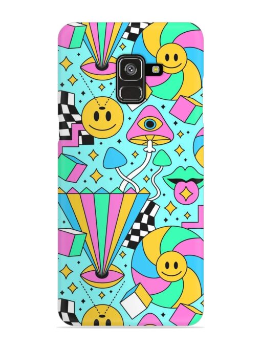 Trippy Rainbow 60S Snap Case for Samsung Galaxy A8 Plus