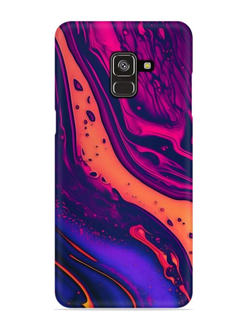 Fluid Blue Pink Art Snap Case for Samsung Galaxy A8 Plus