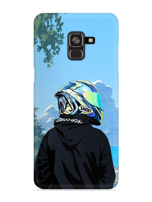 Rider With Helmet Snap Case for Samsung Galaxy A8 Plus