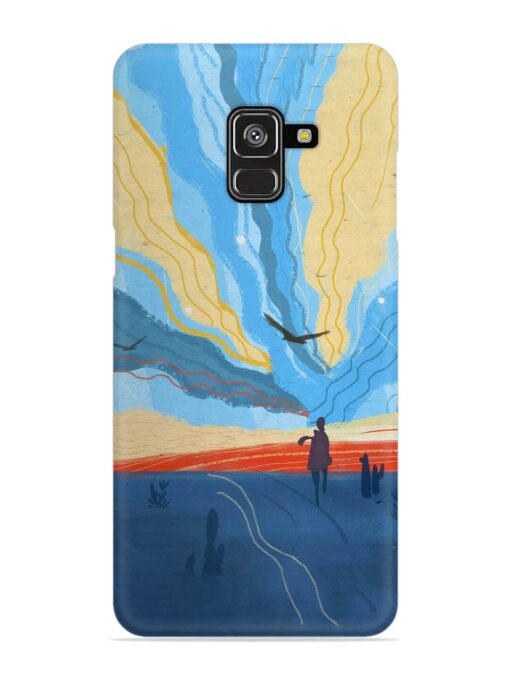 Minimal Abstract Landscape Snap Case for Samsung Galaxy A8 Plus