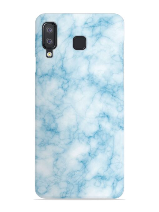 Blue White Natural Marble Snap Case for Samsung Galaxy A8 Star Zapvi