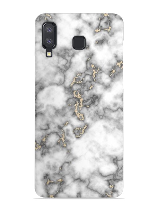 Gray And Gold Marble Snap Case for Samsung Galaxy A8 Star Zapvi