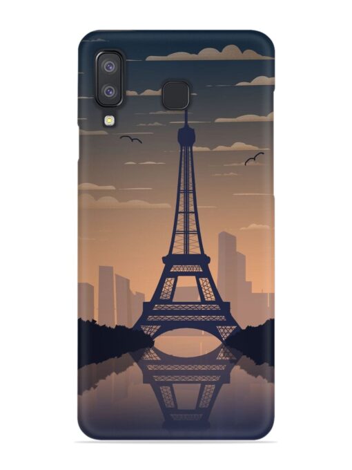 France Paris Eiffel Tower Gradient Snap Case for Samsung Galaxy A8 Star Zapvi