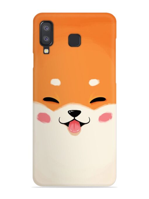 Cute Dog Face Vector Snap Case for Samsung Galaxy A8 Star Zapvi