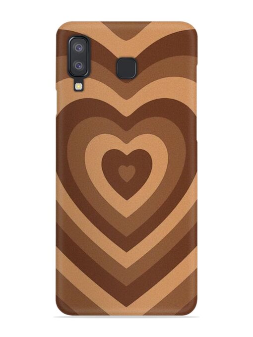 Brown Heart Snap Case for Samsung Galaxy A8 Star