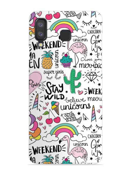 Unicorn Ice Cream Snap Case for Samsung Galaxy A8 Star Zapvi