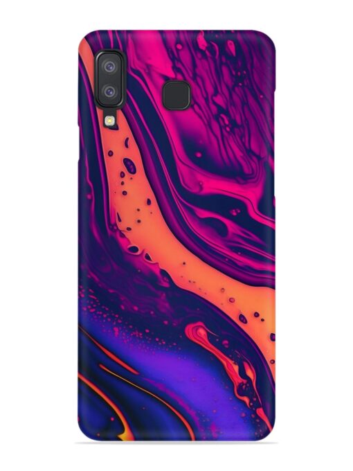 Fluid Blue Pink Art Snap Case for Samsung Galaxy A8 Star