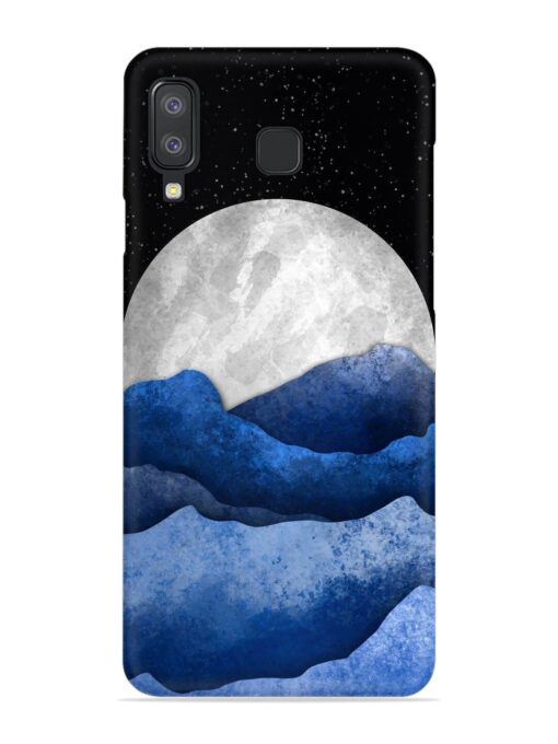 Full Moon Mountain Vector Snap Case for Samsung Galaxy A8 Star