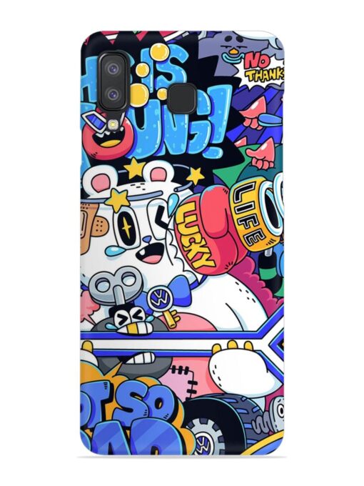 Universal Doodle Snap Case for Samsung Galaxy A8 Star Zapvi