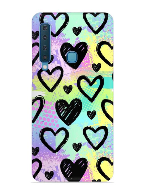 Bright Pattern Hearts Snap Case for Samsung Galaxy A9 (2018) Zapvi