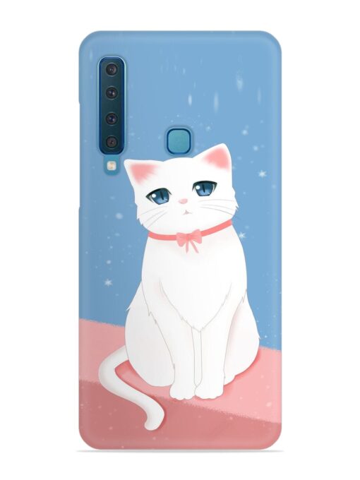 Cute White Cat Snap Case for Samsung Galaxy A9 (2018) Zapvi