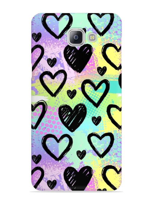 Bright Pattern Hearts Snap Case for Samsung Galaxy A9 Pro Zapvi