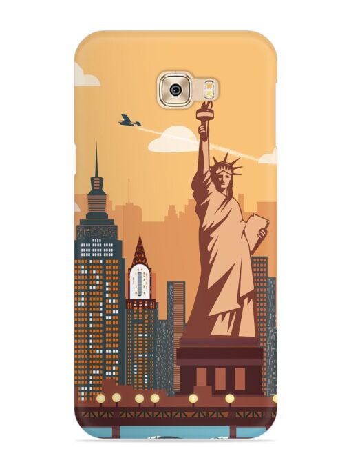 New York Statue Of Liberty Architectural Scenery Snap Case for Samsung Galaxy C7 Pro Zapvi